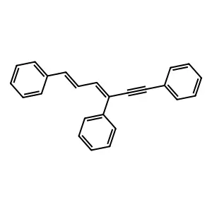 Benzene, 1,1',1''-(3,5-hexadien-1-yne-1,3,6-triyl)tris- structure