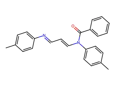 N-(4-methylphenyl)-N-[3-(4-methylphenyl)iminoprop-1-enyl]benzamide structure