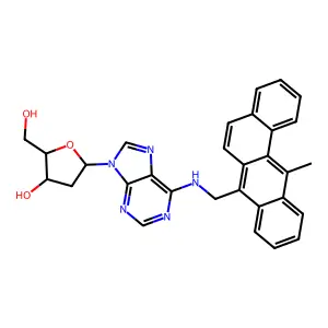 N(6)-(12-methylbenzanthracenyl-7-methyl)deoxyadenosine structure