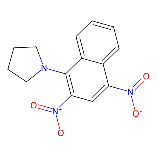 1-(2,4-Dinitronaphthalen-1-yl)pyrrolidine structure