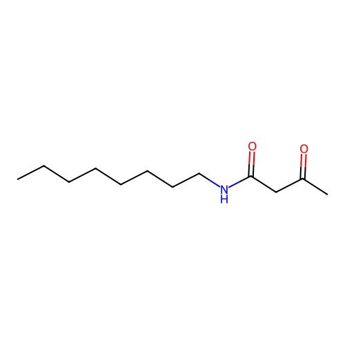 N-octyl-3-oxobutanamide structure