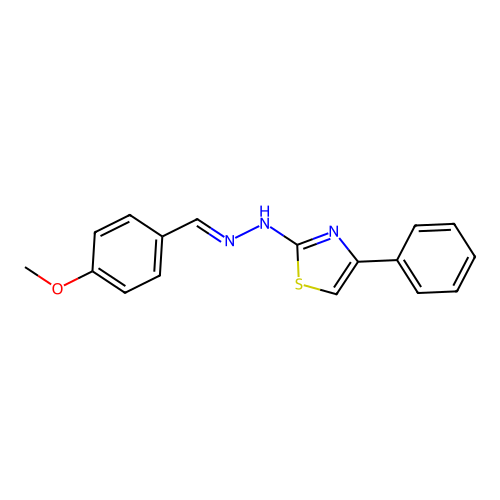2-[(2E)-2-(4-methoxybenzylidene)hydrazinyl]-4-phenyl-1,3-thiazole structure