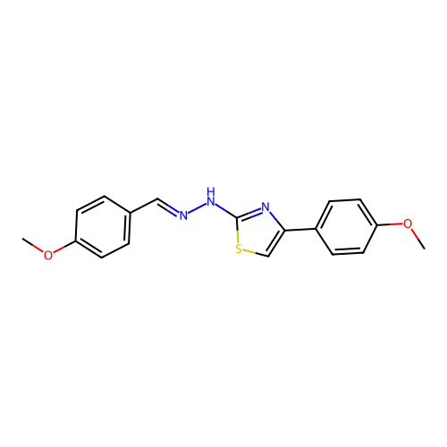 4-Methoxybenzaldehyde (4-(4-methoxyphenyl)-1,3-thiazol-2-YL)hydrazone structure