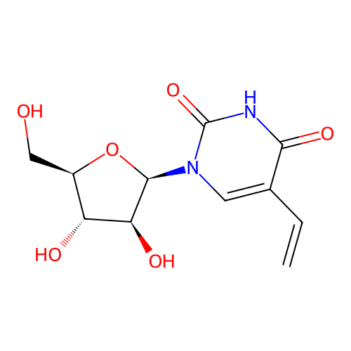 5-Vinyl-1-arabinofuranosyluracil structure
