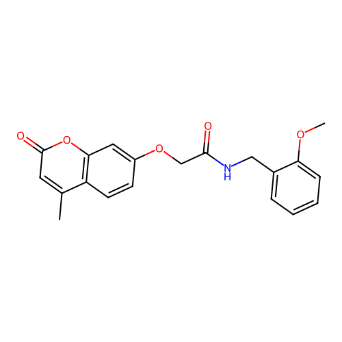 N-(2-methoxybenzyl)-2-((4-methyl-2-oxo-2H-chromen-7-yl)oxy)acetamide structure