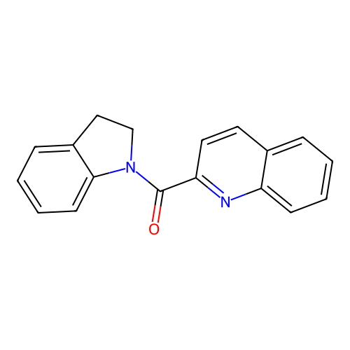 2,3-Dihydroindol-1-yl(quinolin-2-yl)methanone structure
