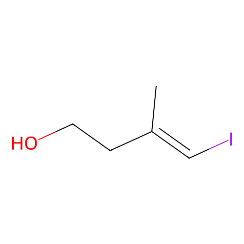 (E)-4-iodo-3-methylbut-3-en-1-ol structure