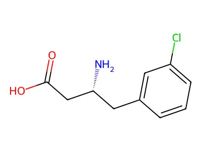 (R)-3-Amino-4-(3-chlorophenyl)butanoic acid structure