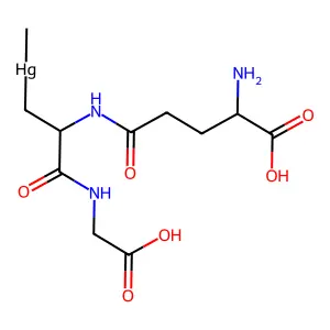 Methylmercury glutathione structure