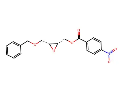 (2S,3R)-(-)-3-(Benzyloxymethyl)oxirane-2-methanol 4-nitrobenzoic acid ester structure