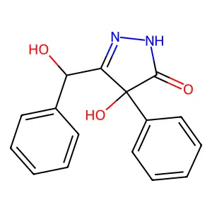 3H-Pyrazol-3-one, 2,4-dihydro-4-hydroxy-5-(hydroxyphenylmethyl)-4-phenyl- structure