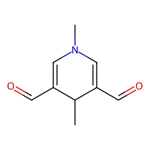 3,5-Pyridinedicarboxaldehyde, 1,4-dihydro-1,4-dimethyl- structure