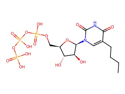 1-beta-Arabinofuranosyl-5-butyluracil-5'-triphosphate structure