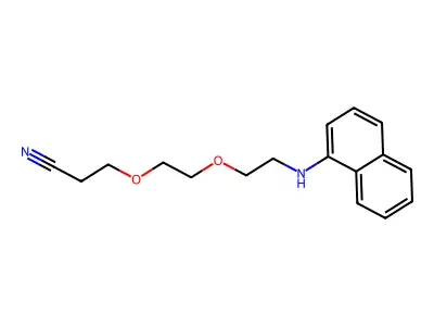3-(2-(2-(1-Naphthylamino)ethoxy)ethoxy)propiononitrile structure