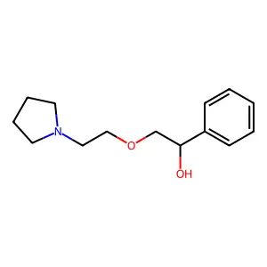 Benzyl alcohol, alpha-((2-(1-pyrrolidinyl)ethoxy)methyl)- structure