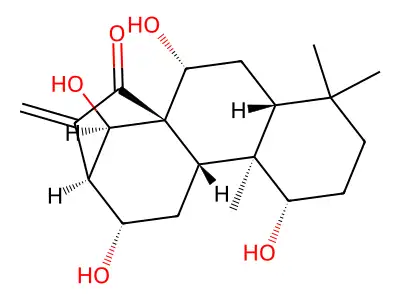 1,7,12,14-Tetrahydroxykaur-16-en-15-one structure