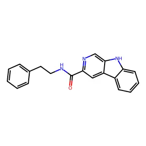 N-phenethyl-9H-pyrido[3,4-b]indole-3-carboxamide structure