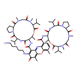 N-(5-Aminopentyl)actinomycin D hydrate structure