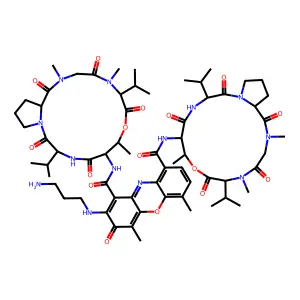 N(sup 2)-3'-Aminopropylactinomycin D dihydrate structure