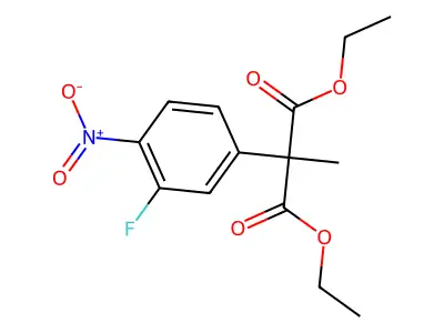 Diethyl 2-[(3-fluoro-4-nitrophenyl)methyl]propanedioate structure