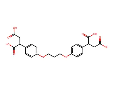 Butanedioic acid, 2,2'-[1,3-propanediylbis(oxy-4,1-phenylene)]bis- structure