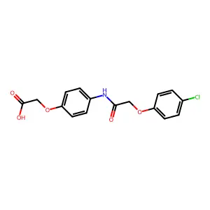 2-[4-[[2-(4-chlorophenoxy)acetyl]amino]phenoxy]acetic Acid structure