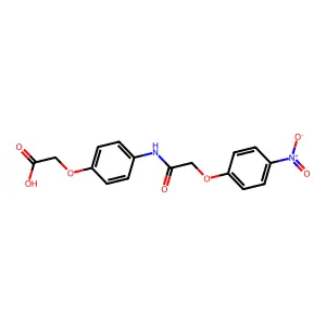 (4-{[(4-Nitrophenoxy)acetyl]amino}phenoxy)acetic acid structure
