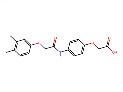(4-{[(3,4-Dimethylphenoxy)acetyl]amino}phenoxy)acetic acid structure
