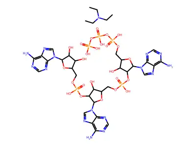 PPP(2'-5')-A-A-A triethyl ammonium salt structure