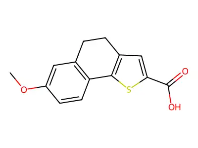 7-methoxy-4H,5H-naphtho[1,2-b]thiophene-2-carboxylic acid structure