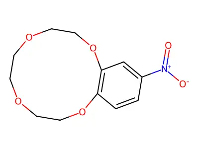 4'-Nitrobenzo-12-crown-4 structure