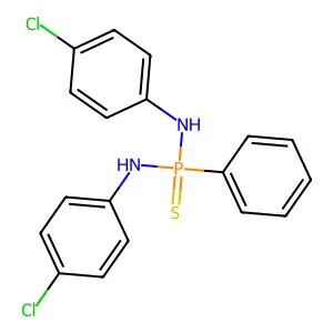 N,N'-bis(4-chlorophenyl)-P-phenylphosphonothioic diamide structure