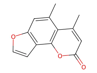 2H-Furo(2,3-h)-1-benzopyran-2-one, 4,5-dimethyl- structure