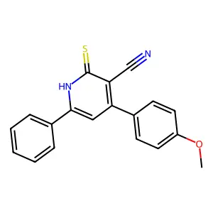 4-(4-Methoxy-phenyl)-6-phenyl-2-thioxo-1,2-dihydro-pyridine-3-carbonitrile structure