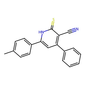 4-Phenyl-2-thioxo-6-p-tolyl-1,2-dihydro-pyridine-3-carbonitrile structure