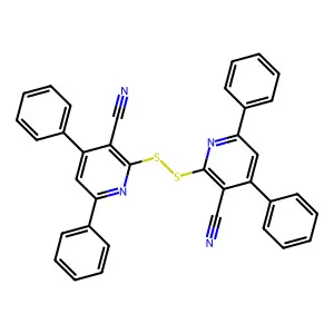 3-Pyridinecarbonitrile, 2,2'-dithiobis(4,6-diphenyl- structure
