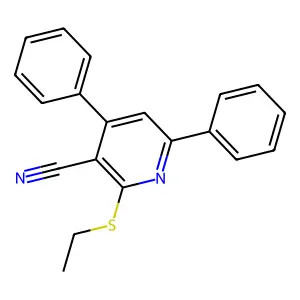2-(Ethylsulfanyl)-4,6-diphenylnicotinonitrile structure