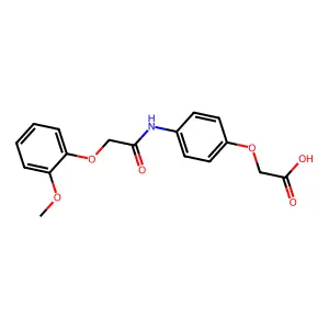 (4-{[(2-Methoxyphenoxy)acetyl]amino}phenoxy)acetic acid structure