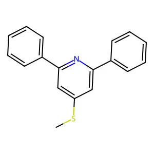 Pyridine, 4-(methylthio)-2,6-diphenyl- structure