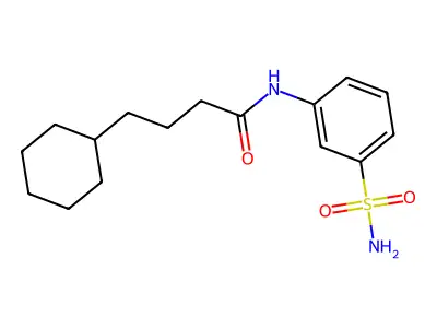 4-cyclohexyl-N-(3-sulfamoylphenyl)butanamide structure