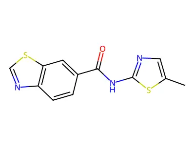 N-(5-methyl-1,3-thiazol-2-yl)-1,3-benzothiazole-6-carboxamide structure