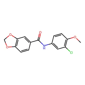 N-(3-Chloro-4-methoxyphenyl)-1,3-benzodioxole-5-carboxamide structure