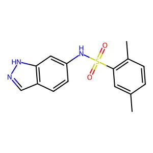 N-(1H-indazol-6-yl)-2,5-dimethylbenzenesulfonamide structure