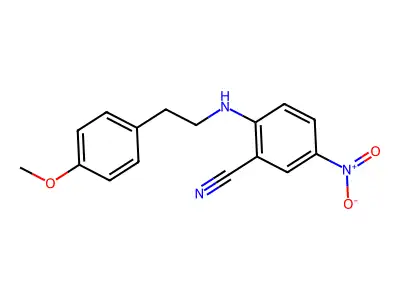 2-{[2-(4-Methoxyphenyl)ethyl]amino}-5-nitrobenzonitrile structure