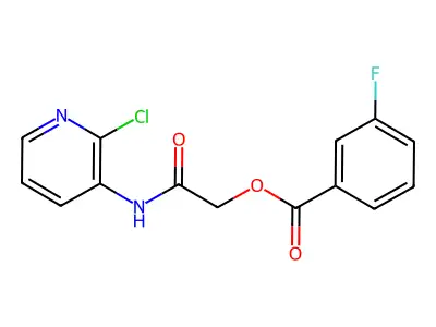 [2-[(2-Chloropyridin-3-yl)amino]-2-oxoethyl] 3-fluorobenzoate structure