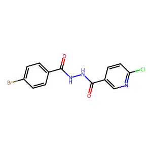 N'-(4-bromobenzoyl)-6-chloropyridine-3-carbohydrazide structure