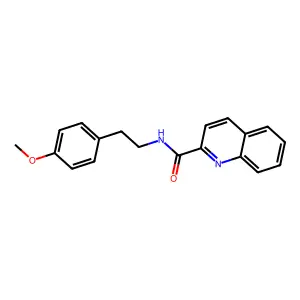 N-[2-(4-methoxyphenyl)ethyl]quinoline-2-carboxamide structure