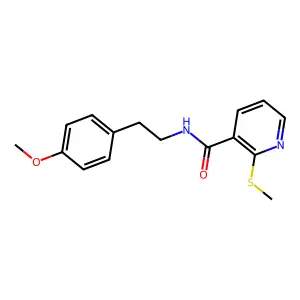 N-[2-(4-methoxyphenyl)ethyl]-2-methylsulfanylpyridine-3-carboxamide structure