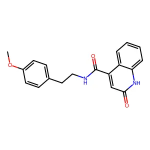 N-[2-(4-methoxyphenyl)ethyl]-2-oxo-1H-quinoline-4-carboxamide structure