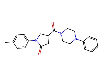 1-(4-Methylphenyl)-4-(4-phenylpiperazine-1-carbonyl)pyrrolidin-2-one structure